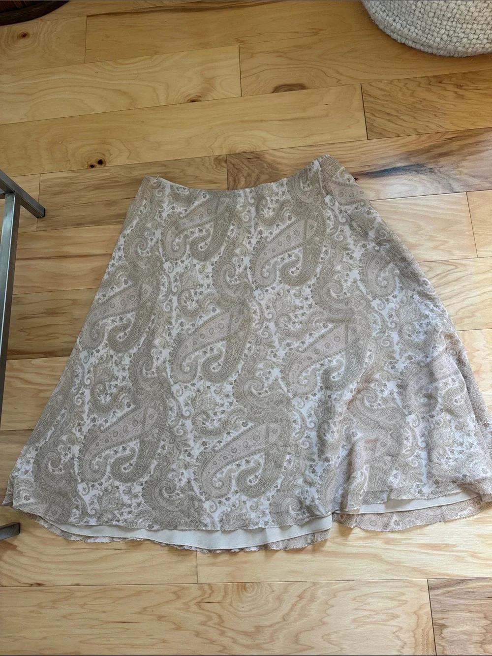 Ralph Lauren paisley print a line skirt